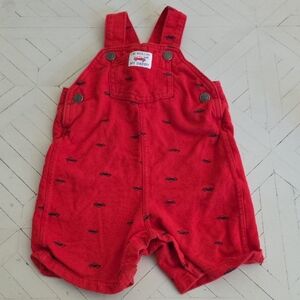 Carter's Red Overalls with Car Pattern 24 MONTHS